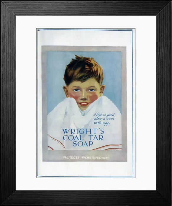Framed Print : Advert for Wright's Coal Tar soap Framed Print : Advert for Wright's Coal Tar soap