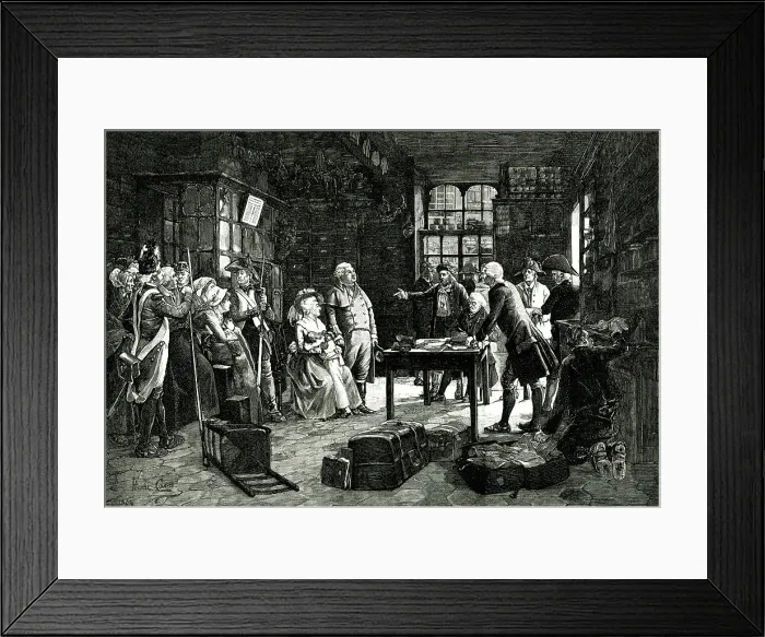 Framed Print : Examination of Louis XVI, arrested at Varennes, France Framed Print : Examination of Louis XVI, arrested at Varennes, France