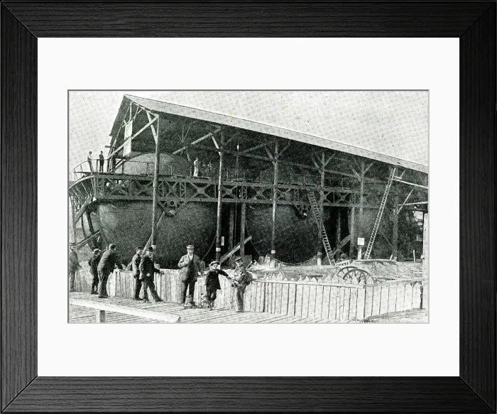 Framed Print : Bazin's Roller Boat Steamer at St Denis, France Framed Print : Bazin's Roller Boat Steamer at St Denis, France
