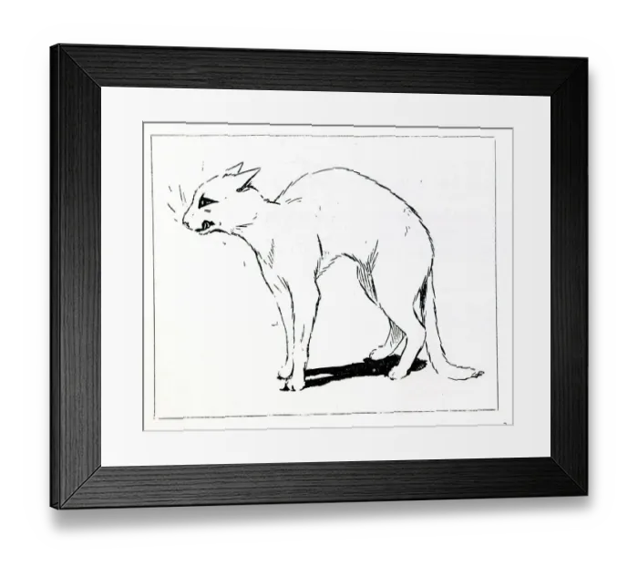 Framed Print : Persian Cat, by Louis Wain Framed Print : Persian Cat, by Louis Wain