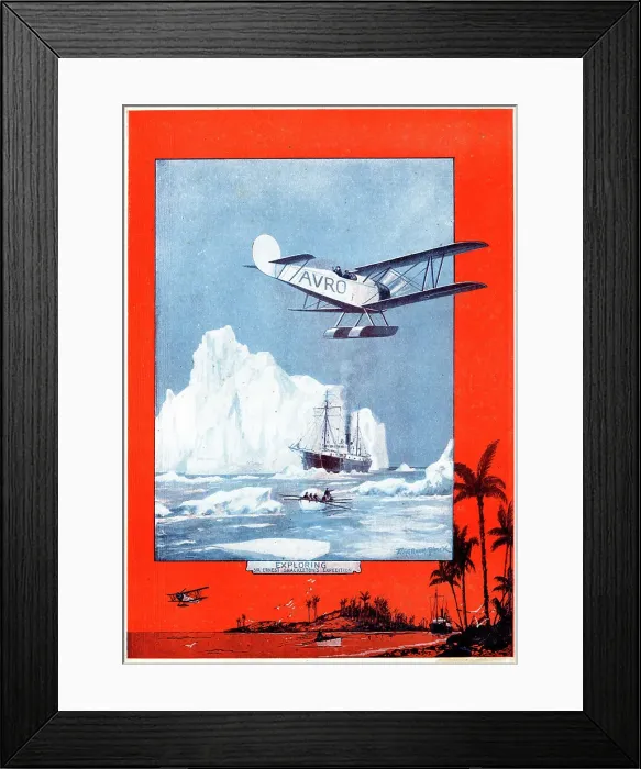 Framed Print : Avro aircraft with Shackleton Antarctic expedition Framed Print : Avro aircraft with Shackleton Antarctic expedition