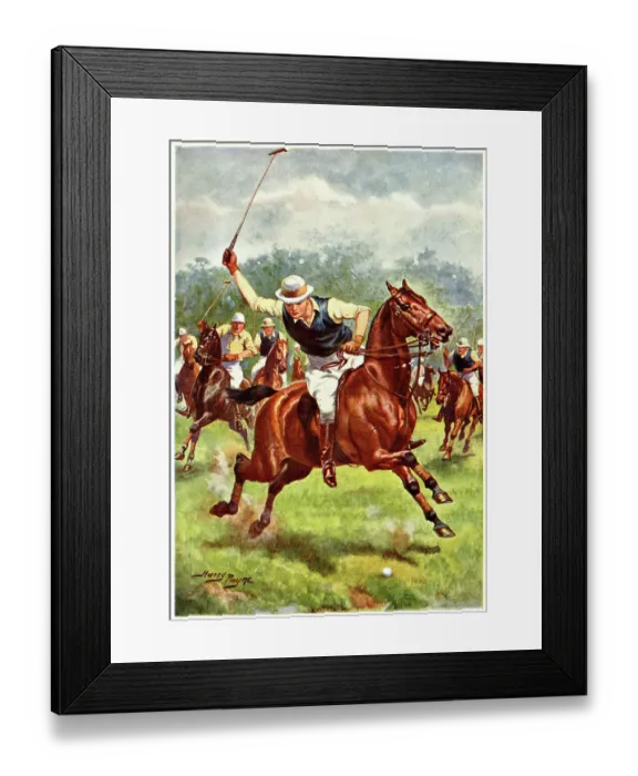 Framed Print : Edward, Prince of Wales, playing polo Framed Print : Edward, Prince of Wales, playing polo