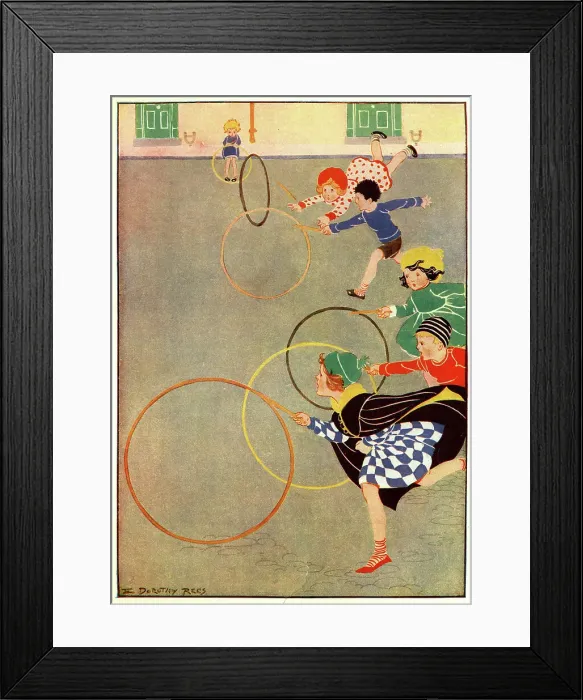 Framed Print : Children's Hoop Race Framed Print : Children's Hoop Race