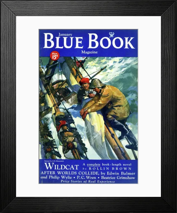 Framed Print : Cover design, Blue Book Magazine Framed Print : Cover design, Blue Book Magazine