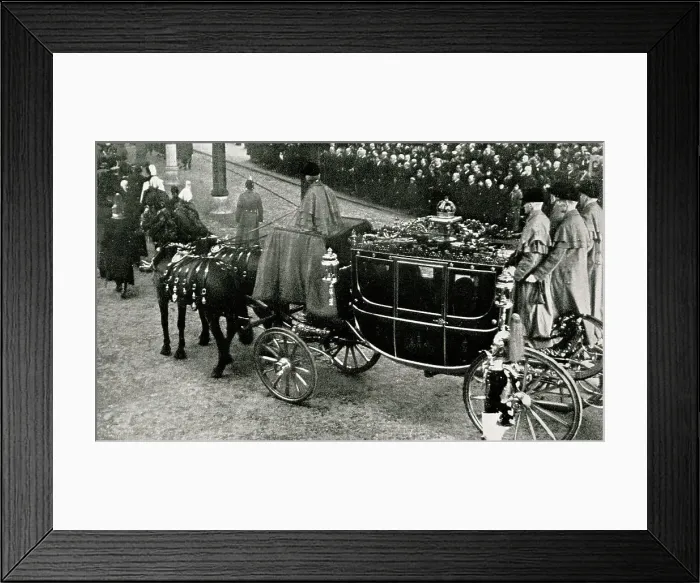 Framed Print : Funeral of King George V, State Coach near Paddington Framed Print : Funeral of King George V, State Coach near Paddington