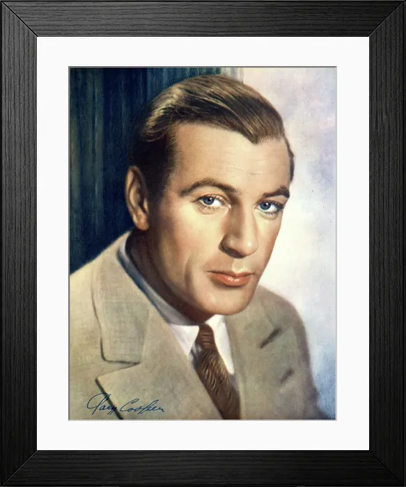 Framed Print : Gary Cooper, American film actor Framed Print : Gary Cooper, American film actor
