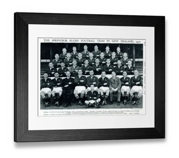 Framed Print : South Africa Springbok Rugby Team in New Zealand Framed Print : South Africa Springbok Rugby Team in New Zealand