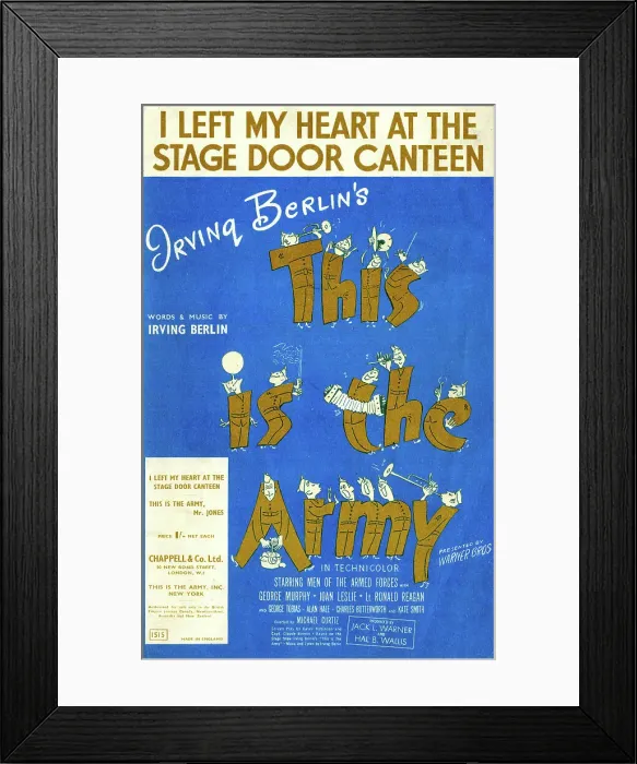 Framed Print : Music cover, Two songs by Irving Berlin