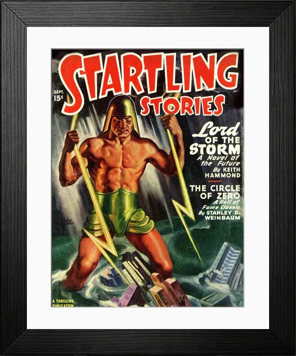 Framed Print : Cover design, Startling Stories Framed Print : Cover design, Startling Stories