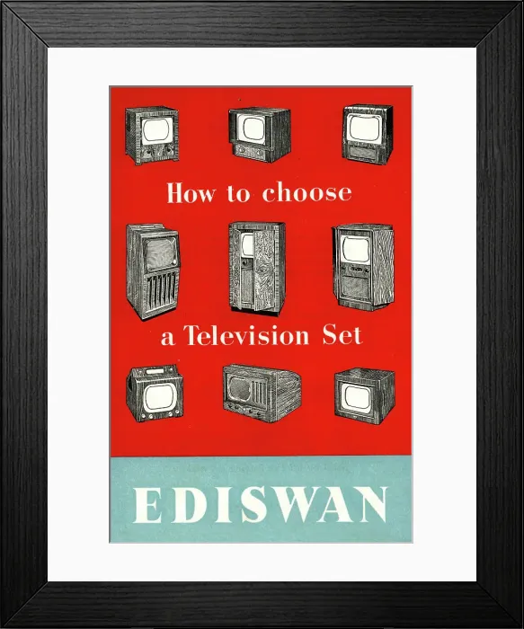 Framed Print : Booklet cover, Ediswan TV sets Framed Print : Booklet cover, Ediswan TV sets