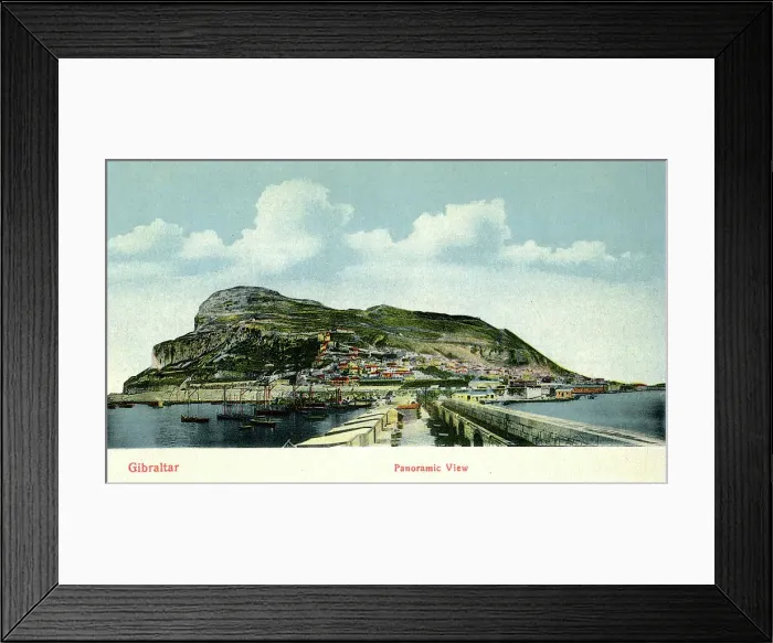 Framed Print : Panoramic View, Gibraltar Framed Print : Panoramic View, Gibraltar