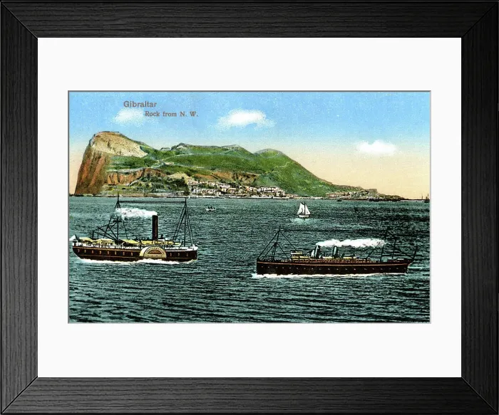 Framed Print : View of the Rock from the North West, Gibraltar Framed Print : View of the Rock from the North West, Gibraltar