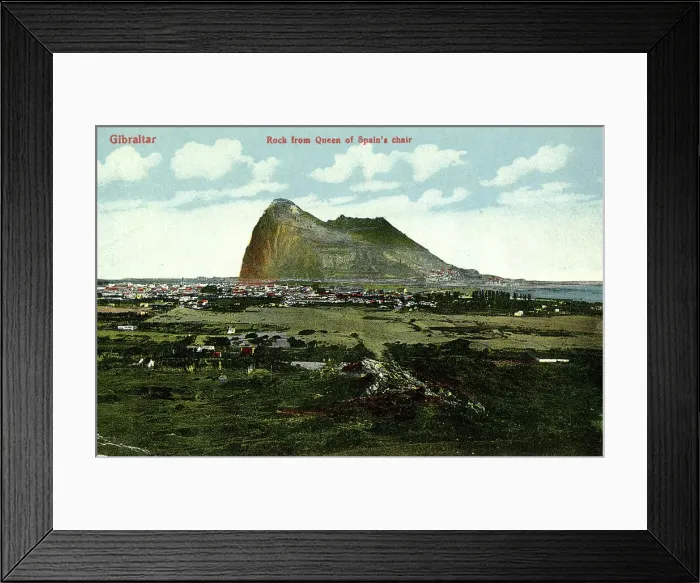 Framed Print : View of the Rock from the Queen of Spain's Chair, Gibraltar Framed Print : View of the Rock from the Queen of Spain's Chair, Gibraltar