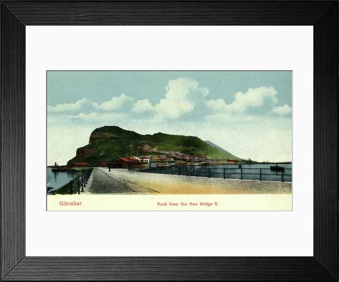 Framed Print : View of the Rock from the New Bridge North, Gibraltar Framed Print : View of the Rock from the New Bridge North, Gibraltar