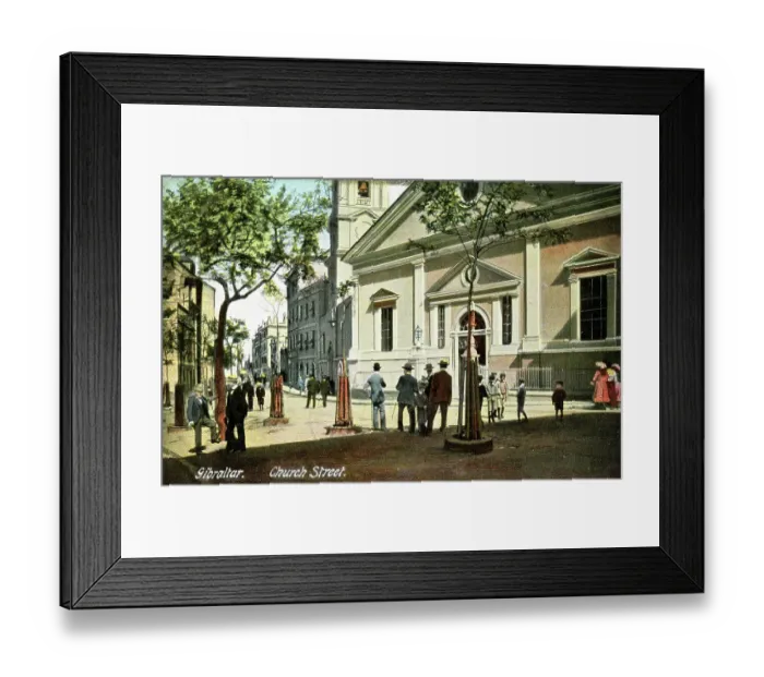 Framed Print : Church Street, Gibraltar