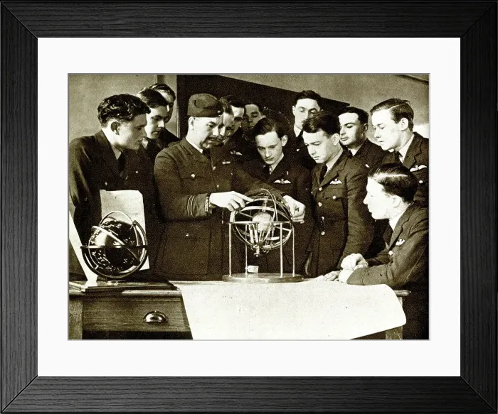 Framed Print : RAF cadets learn navigation and meteorology, WW2 Framed Print : RAF cadets learn navigation and meteorology, WW2