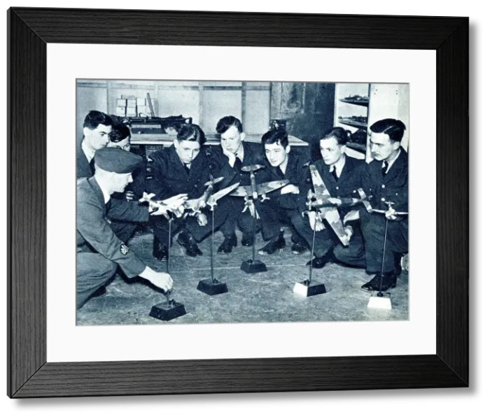 Framed Print : RAF cadets learning tactics by the use of models, WW2 Framed Print : RAF cadets learning tactics by the use of models, WW2