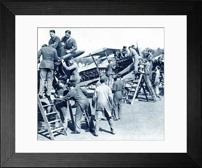 Framed Print : RAF cadets stripping planes, WW2 Framed Print : RAF cadets stripping planes, WW2