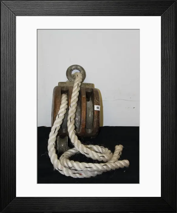 Framed Print : Unusual period lifeboat davit block Framed Print : Unusual period lifeboat davit block
