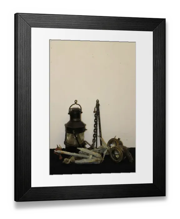 Framed Print : Francis Aldis search and signalling light, lanterns, anchors Framed Print : Francis Aldis search and signalling light, lanterns, anchors