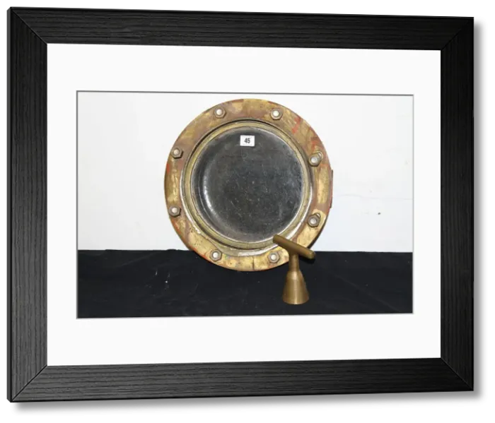 Framed Print : Brass porthole reputed to be from RMS Mauretania Framed Print : Brass porthole reputed to be from RMS Mauretania