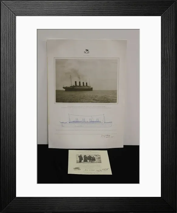 Framed Print : RMS Titanic - print, signed notelet, certificate Framed Print : RMS Titanic - print, signed notelet, certificate