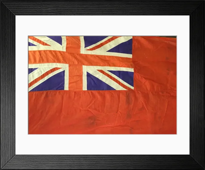 Framed Print : RMS Queen Mary souvenir, large red ensign Framed Print : RMS Queen Mary souvenir, large red ensign