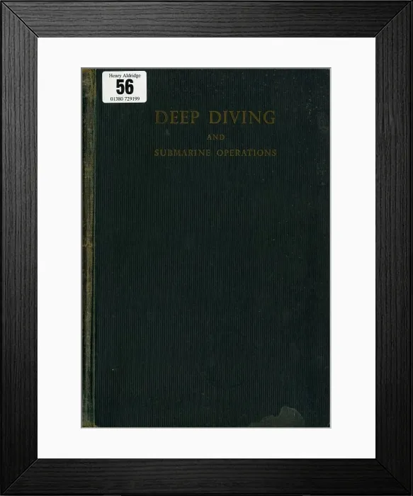 Framed Print : Book cover, Deep Diving and Submarine Operations Framed Print : Book cover, Deep Diving and Submarine Operations