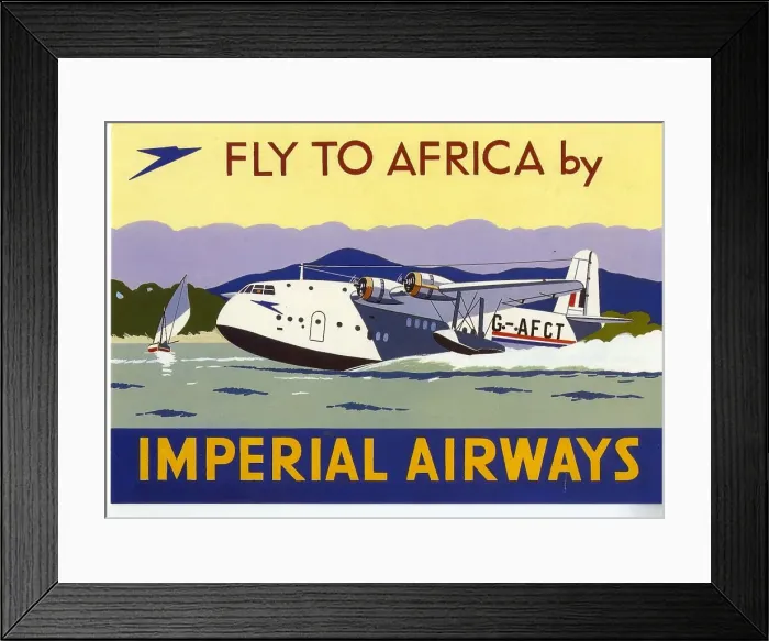 Framed Print : Advert, Fly to Africa by Imperial Airways Framed Print : Advert, Fly to Africa by Imperial Airways