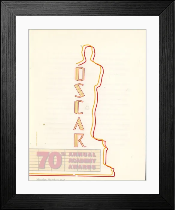 Framed Print : 70th Annual Academy Awards, Oscars programme 1998 Framed Print : 70th Annual Academy Awards, Oscars programme 1998