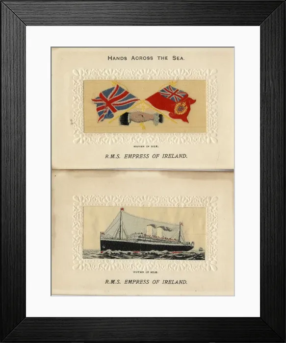 Framed Print : Silk postcards, RMS Empress of Ireland Framed Print : Silk postcards, RMS Empress of Ireland