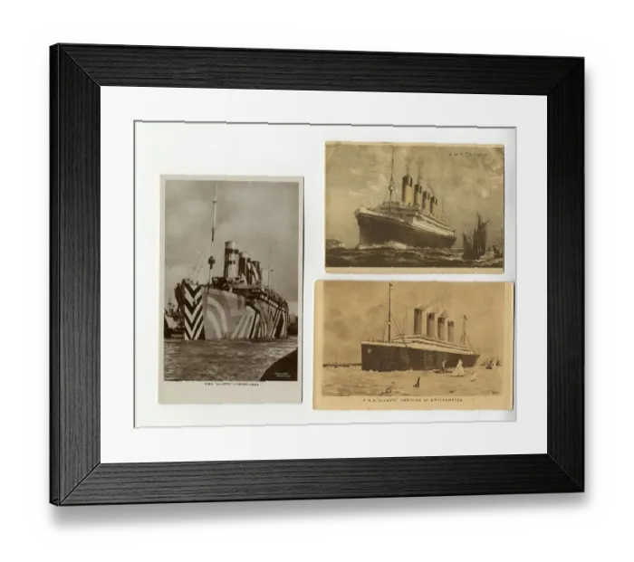 Framed Print : RMS Olympic - three postcards Framed Print : RMS Olympic - three postcards