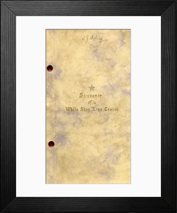 Framed Print : White Star Line - Souvenir of cruise Framed Print : White Star Line - Souvenir of cruise