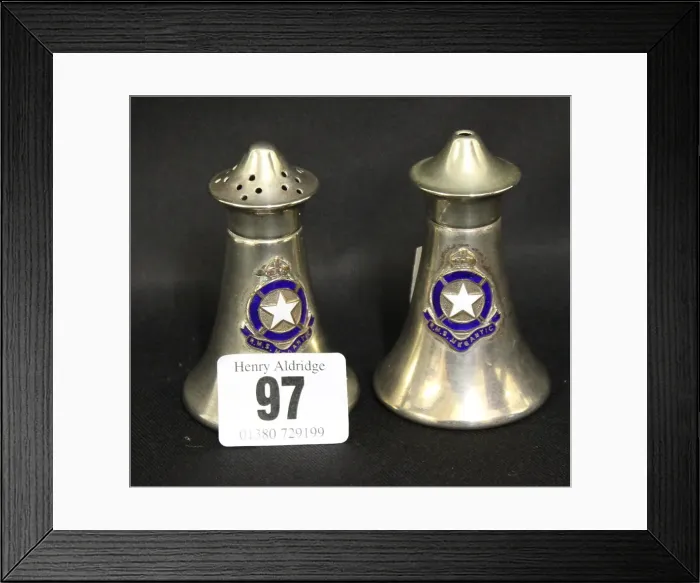 Framed Print : White Star Line - RMS Megantic salt and pepper pots Framed Print : White Star Line - RMS Megantic salt and pepper pots