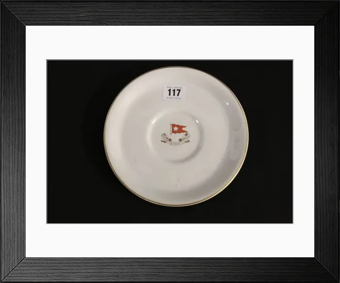 Framed Print : White Star Line - bouillon dish with logo