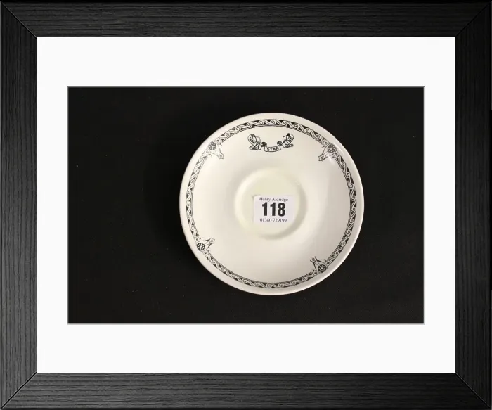 Framed Print : White Star Line - Maddock and Co ceramic saucer Framed Print : White Star Line - Maddock and Co ceramic saucer
