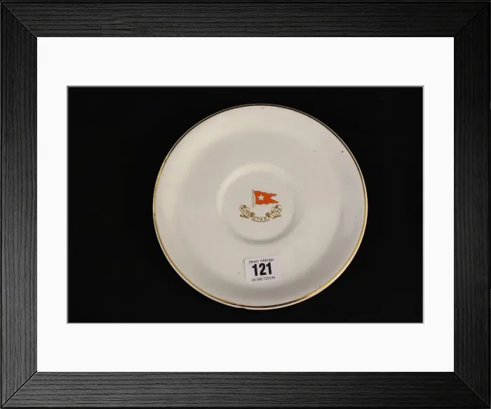 Framed Print : White Star Line - bouillon dish with logo Framed Print : White Star Line - bouillon dish with logo
