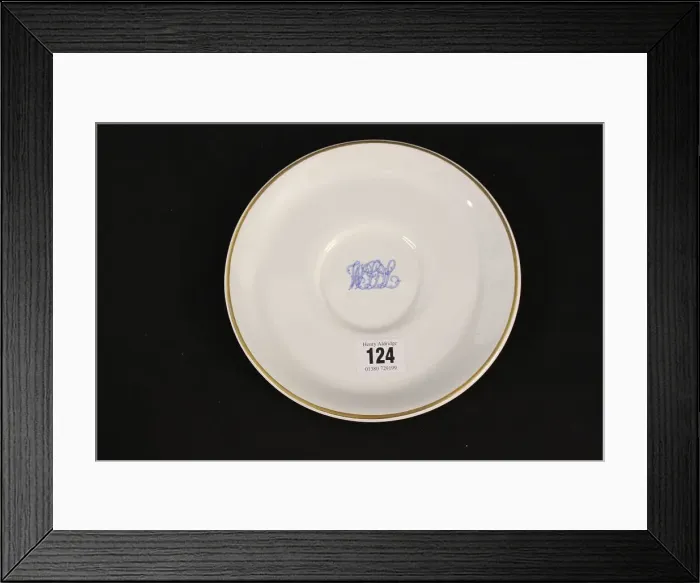 Framed Print : White Star Line / Dominion Line - side plate with gilt rim Framed Print : White Star Line / Dominion Line - side plate with gilt rim