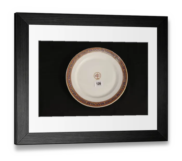 Framed Print : White Star Line - Buffalo china dinner plate Framed Print : White Star Line - Buffalo china dinner plate