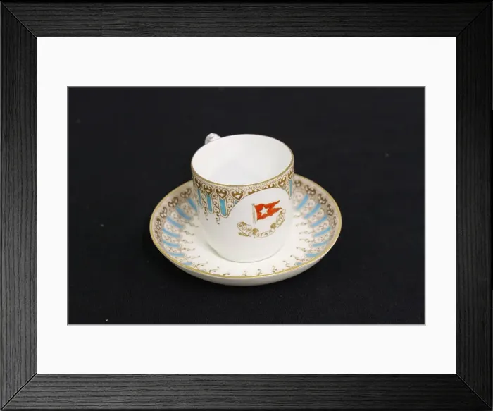 Framed Print : White Star Line - Wisteria demitasse cup and saucer Framed Print : White Star Line - Wisteria demitasse cup and saucer