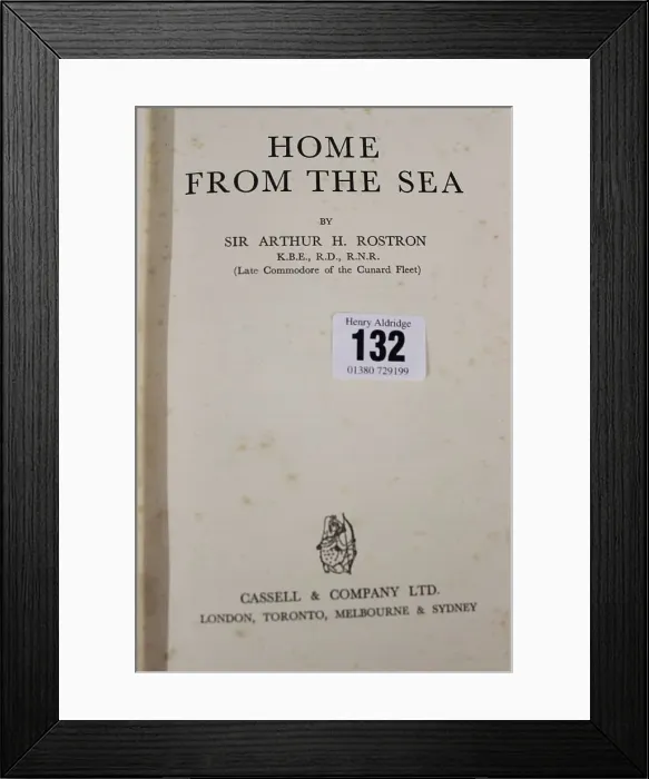 Framed Print : RMS Titanic - Home from the Sea, by Rostron Framed Print : RMS Titanic - Home from the Sea, by Rostron