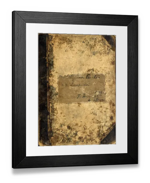 Framed Print : RMS Titanic - recipe book owned by William Proctor Framed Print : RMS Titanic - recipe book owned by William Proctor