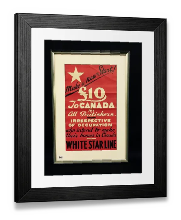 Framed Print : White Star Line - Make a New Start in Canada Framed Print : White Star Line - Make a New Start in Canada