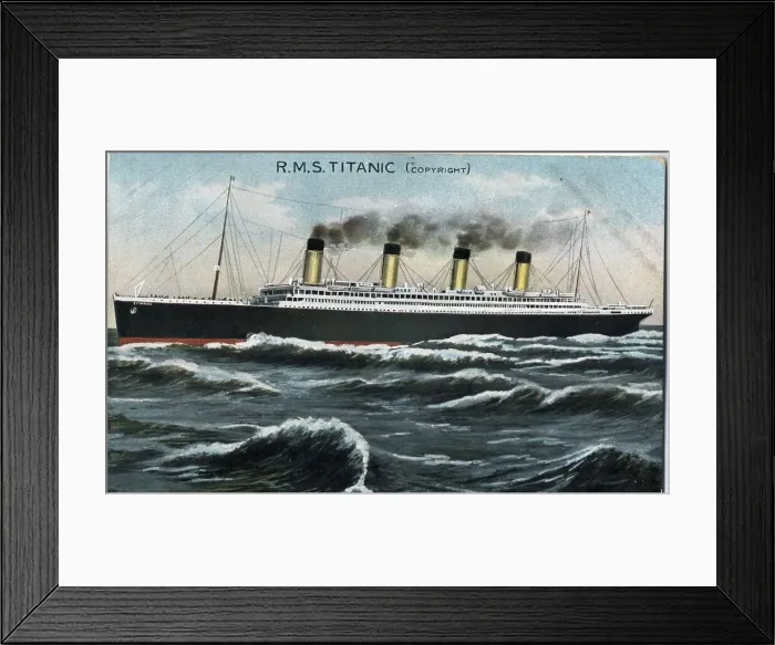 Framed Print : RMS Titanic - pre-maiden voyage postcard Framed Print : RMS Titanic - pre-maiden voyage postcard