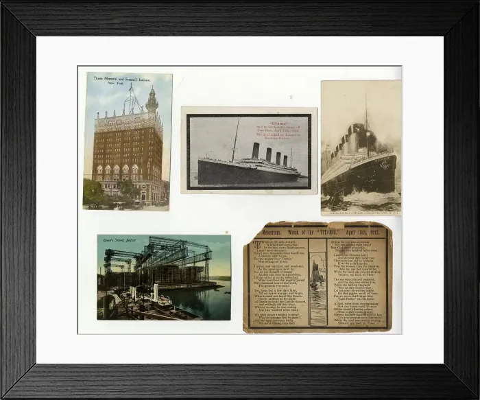 Framed Print : RMS Titanic - five postcards Framed Print : RMS Titanic - five postcards