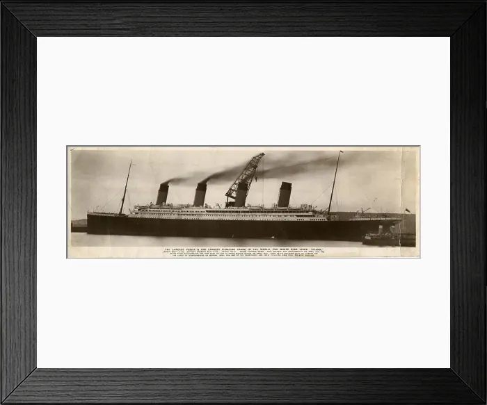 Framed Print : RMS Titanic - post-disaster postcard Framed Print : RMS Titanic - post-disaster postcard