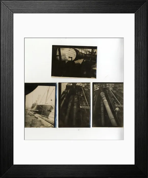Framed Print : Four photographs of a cable ship