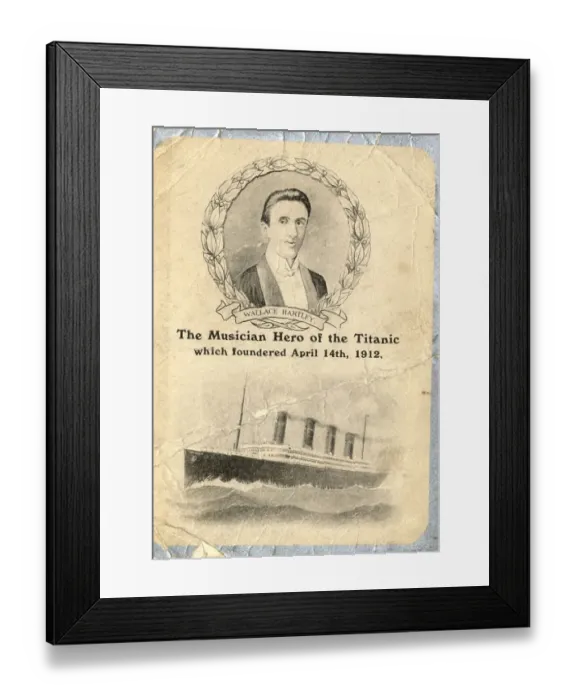 Framed Print : RMS Titanic - Wallace Hartley, musician Framed Print : RMS Titanic - Wallace Hartley, musician