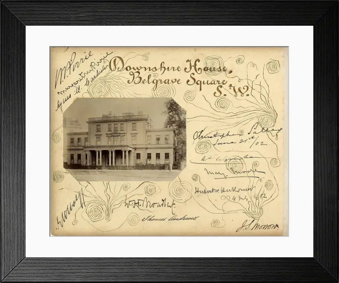 Framed Print : Autographs on card, Downshire House, London SW1 Framed Print : Autographs on card, Downshire House, London SW1