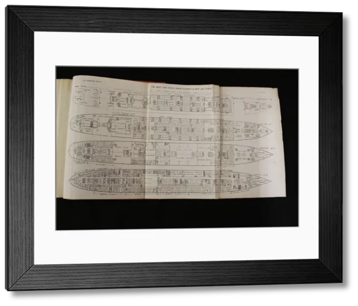 Framed Print : RMS Titanic - The Shipbuilders, foldout page Framed Print : RMS Titanic - The Shipbuilders, foldout page